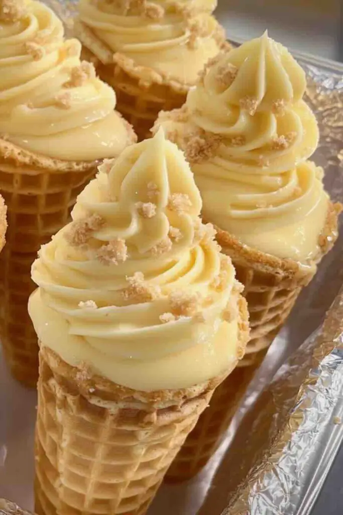 Banana Pudding Cheesecake Cones