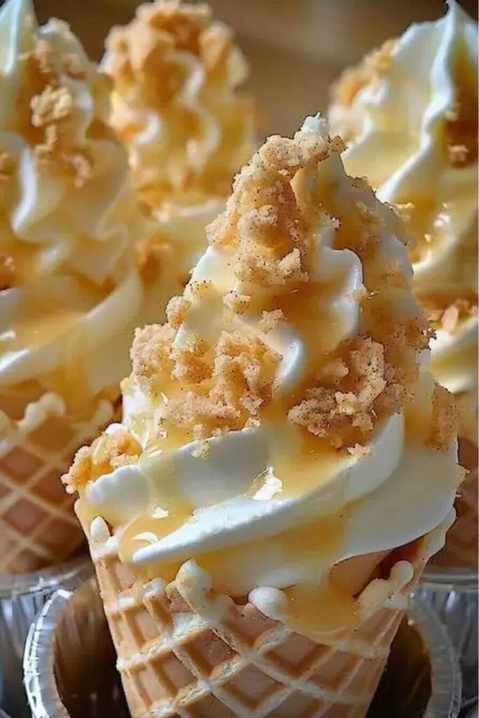 Banana Pudding Cheesecake Cones