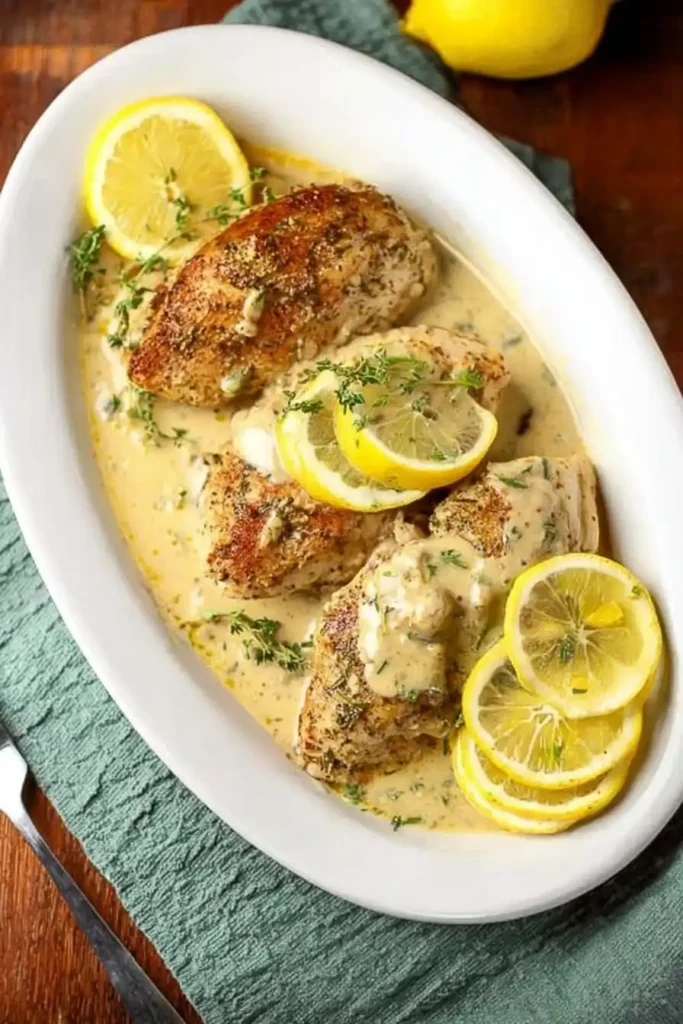 Crock Pot Creamy Lemon Chicken