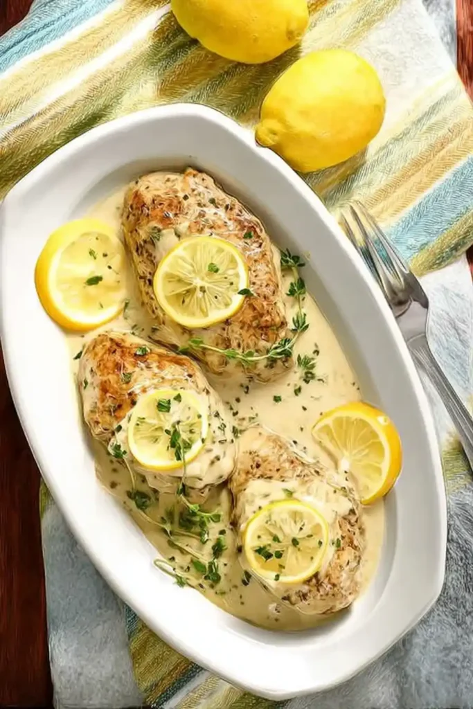 Crock Pot Creamy Lemon Chicken