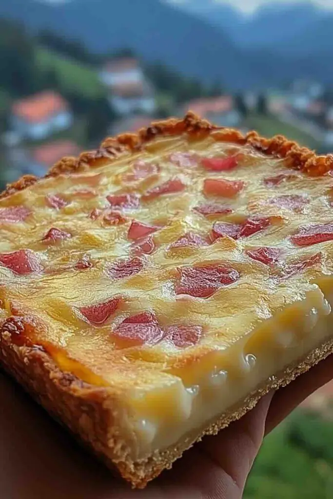 Crustless Rhubarb Custard Pie