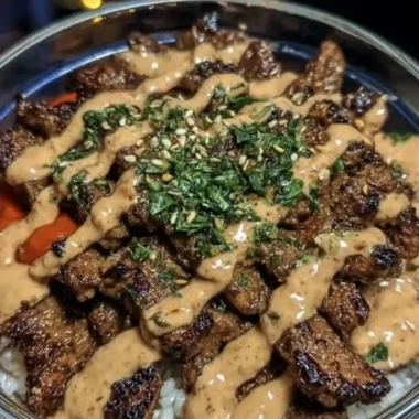 Korean Beef Bulgogi Bowls with Creamy Gochujang Sauce
