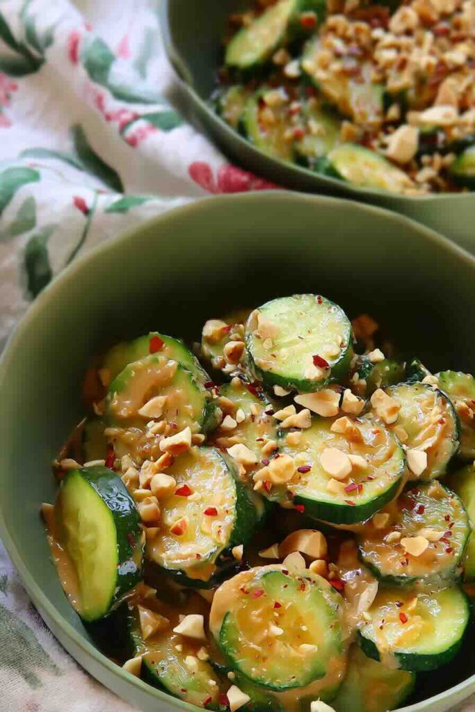Peanut Butter Cucumber Salad