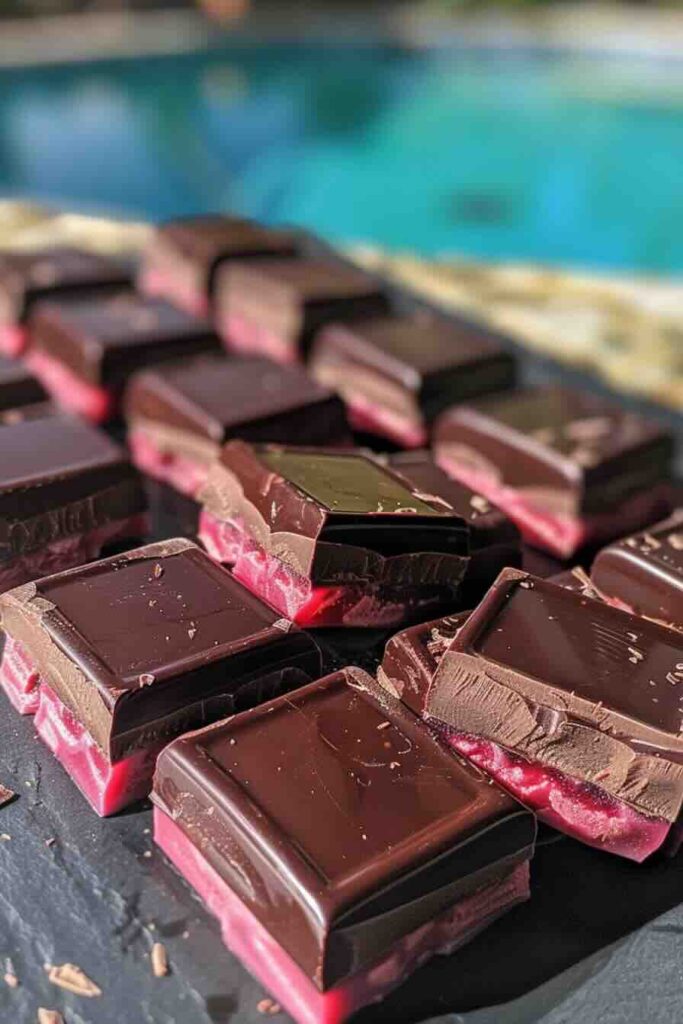 Rhubarb Chocolate Bars