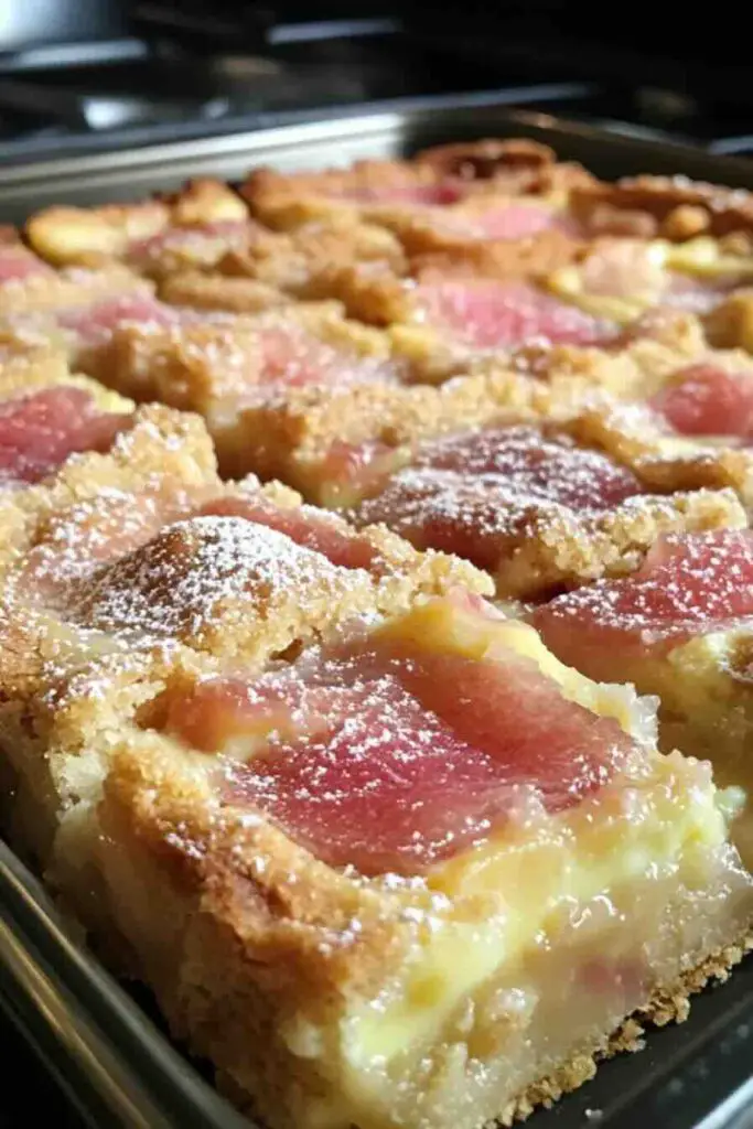 Rhubarb Custard Bars