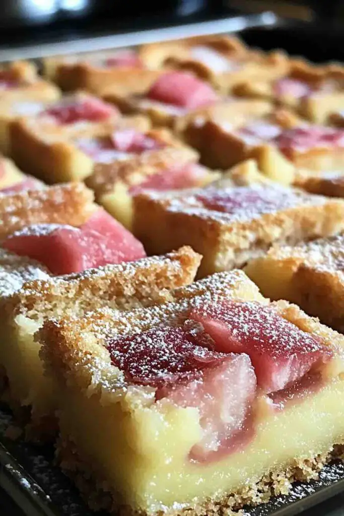 Rhubarb Custard Bars