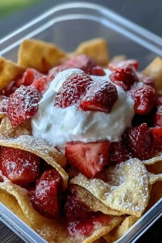Strawberry Cheesecake Nachos