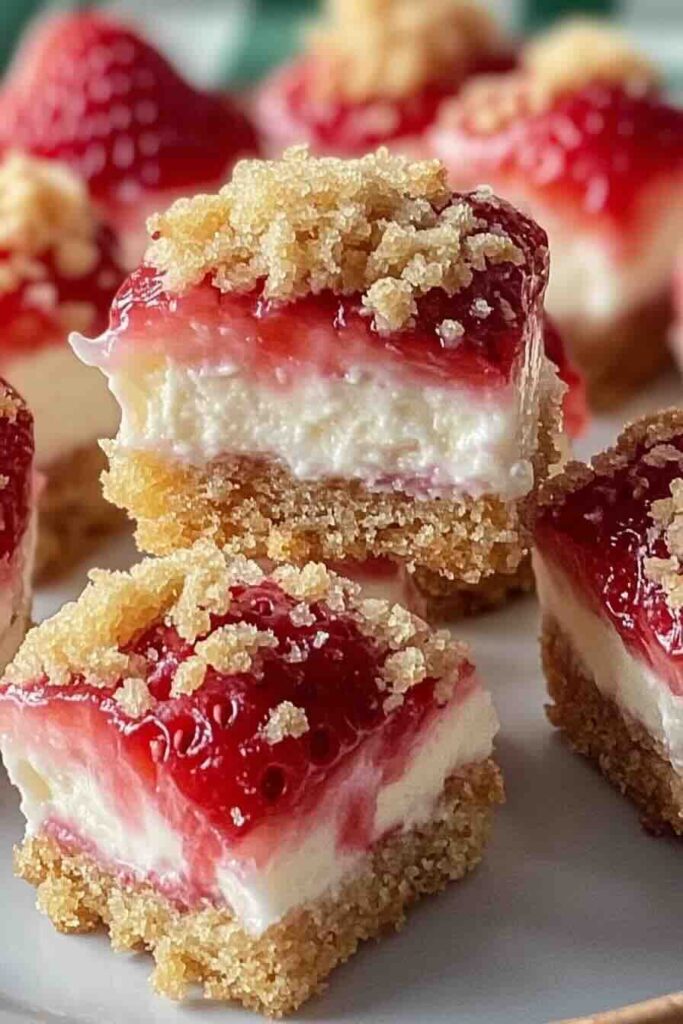 Strawberry Crunch Mini Cheesecake Bites