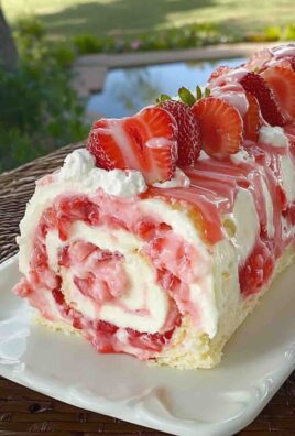 Strawberry Shortcake Cheesecake Dessert Roll