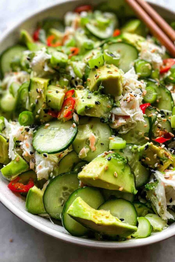 California Roll Cucumber Salad