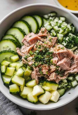 Tuna Cucumber Salad with Avocado