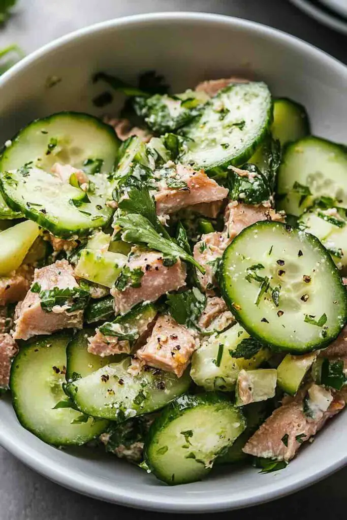 Tuna Cucumber Salad with Avocado