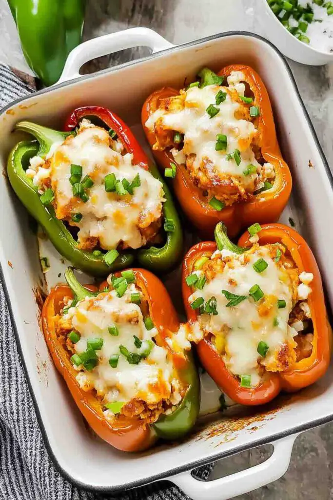 Buffalo Chicken Stuffed Peppers
