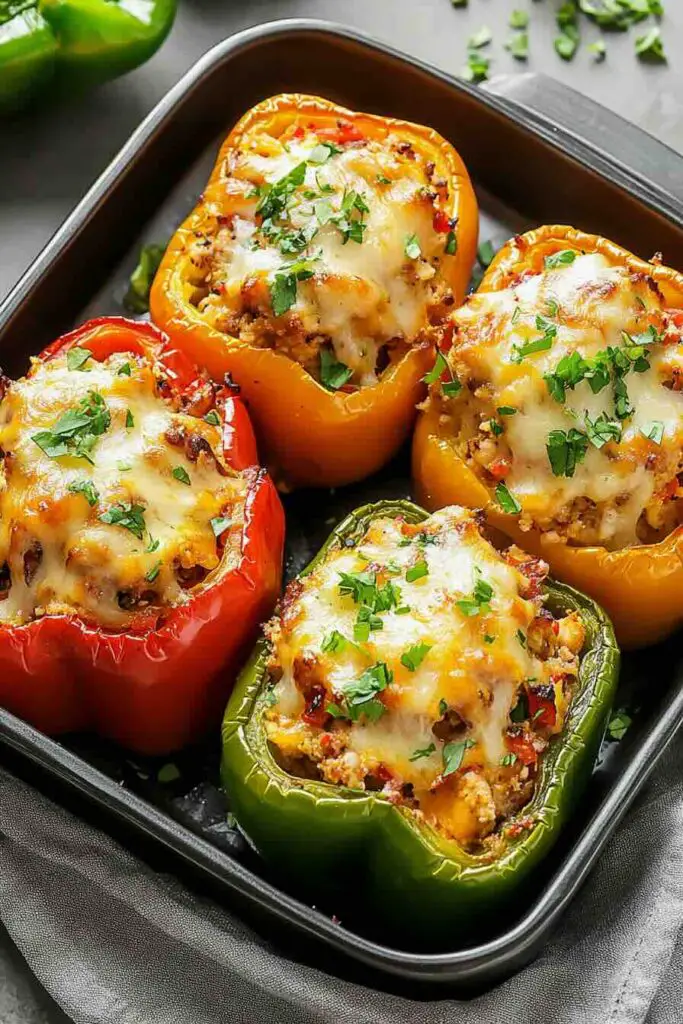 Buffalo Chicken Stuffed Peppers