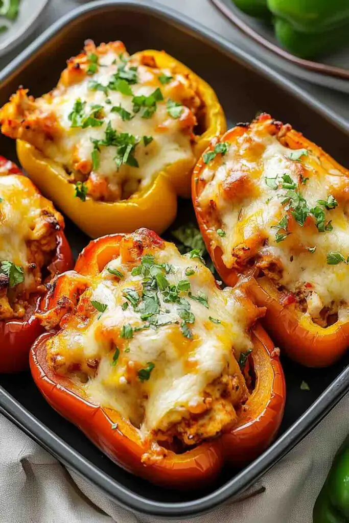 Buffalo Chicken Stuffed Peppers