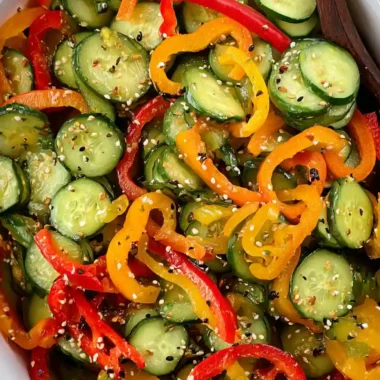 cucumber and bell pepper salad