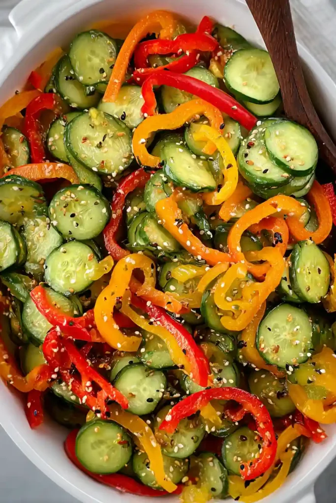 cucumber and bell pepper salad