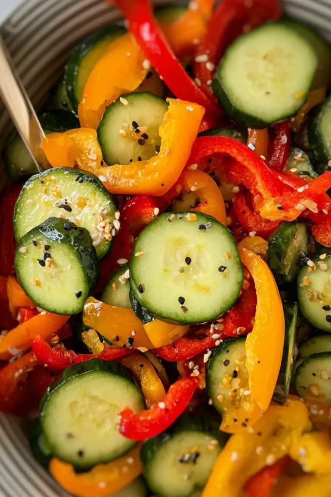 cucumber and bell pepper salad