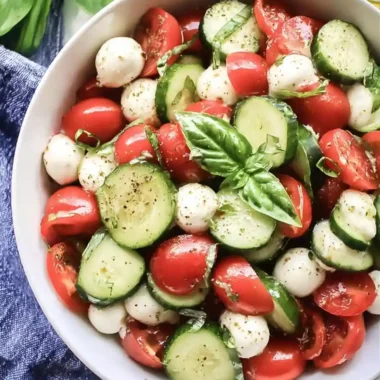 cucumber caprese salad