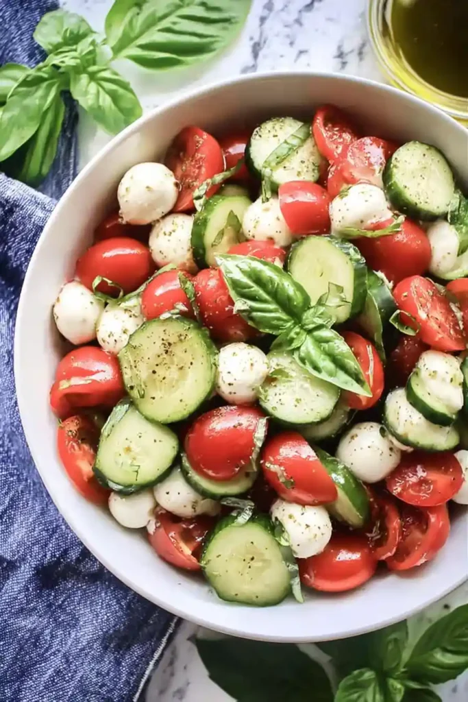 cucumber caprese salad
