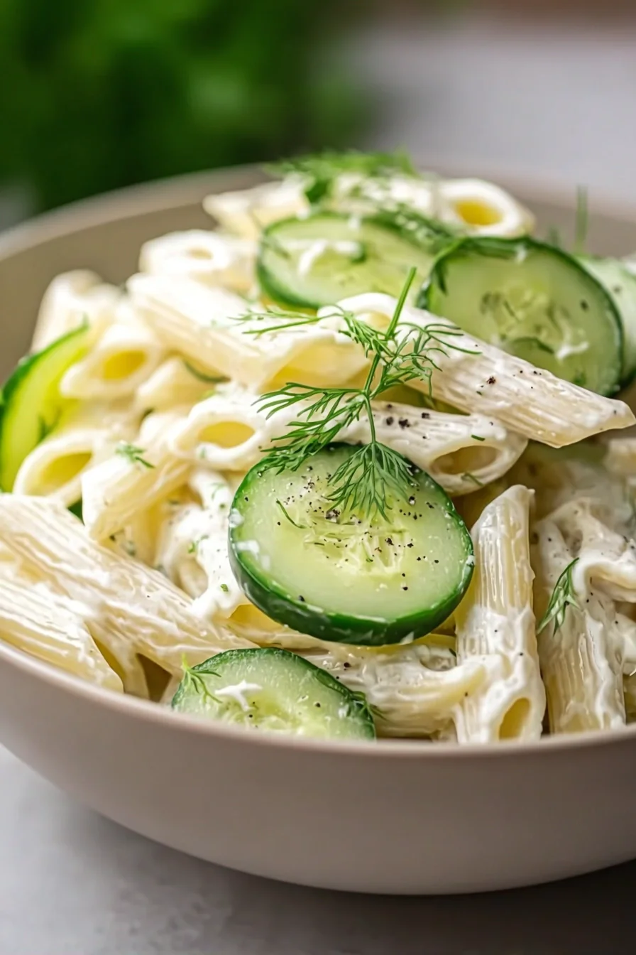 cucumber pasta salad