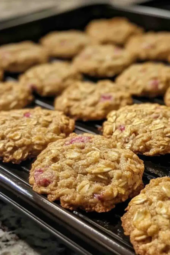 Rhubarb Oatmeal Cookies