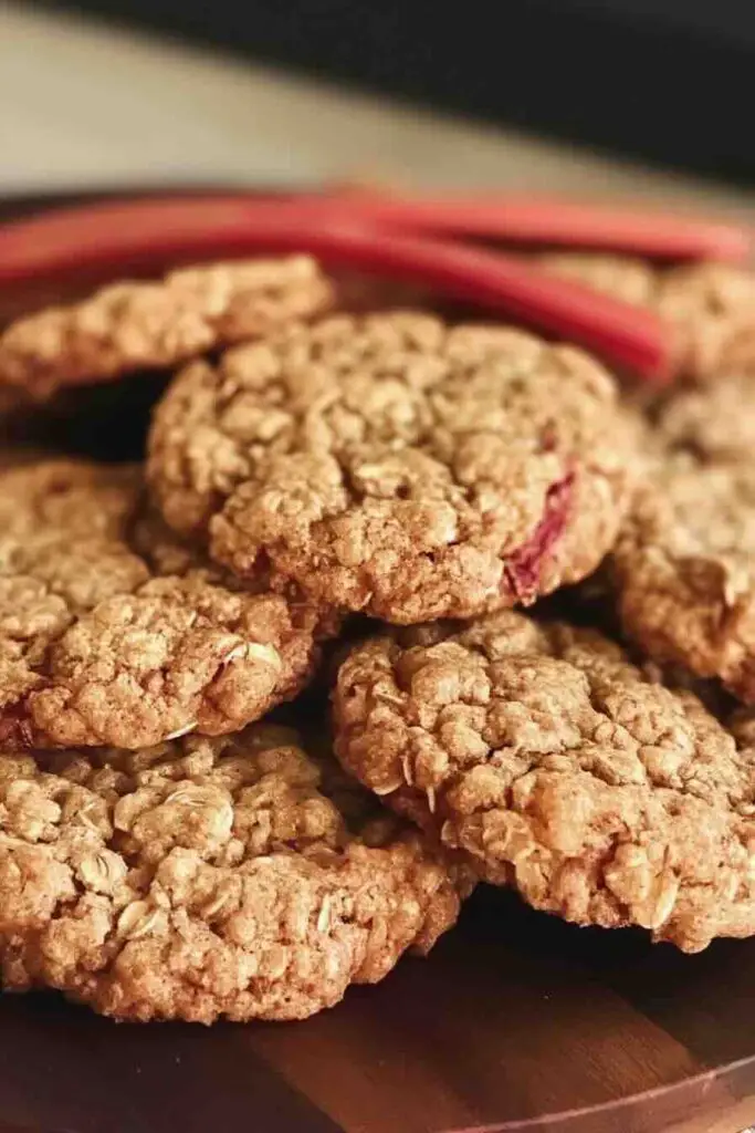 Rhubarb Oatmeal Cookies