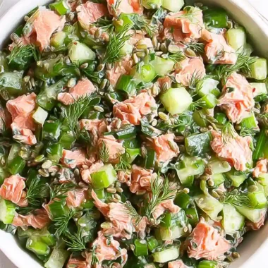 salmon cucumber salad