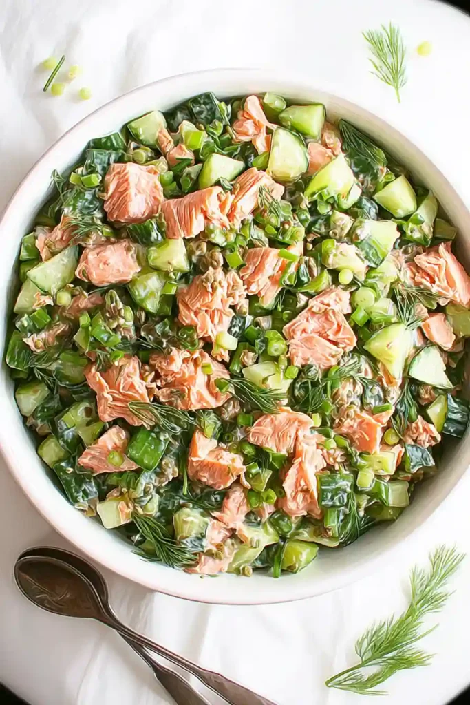 salmon cucumber salad