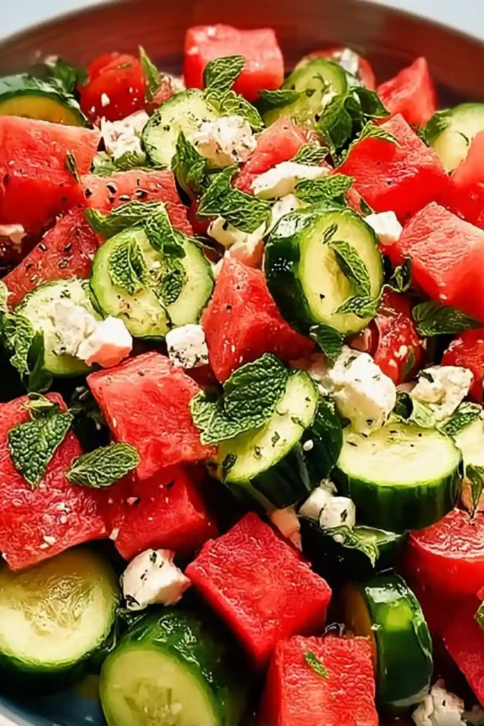 watermelon cucumber salad