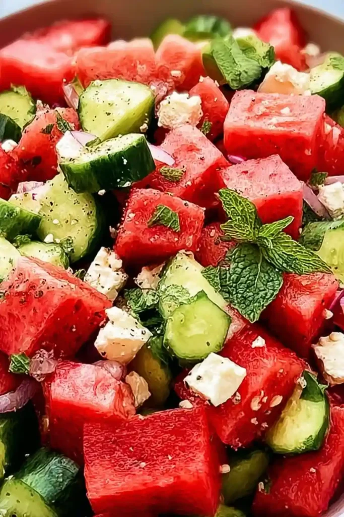 watermelon cucumber salad