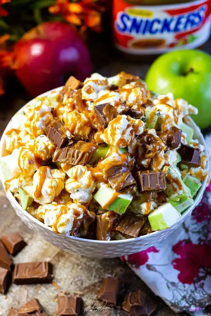 "Snickers Caramel Apple Salad
"
