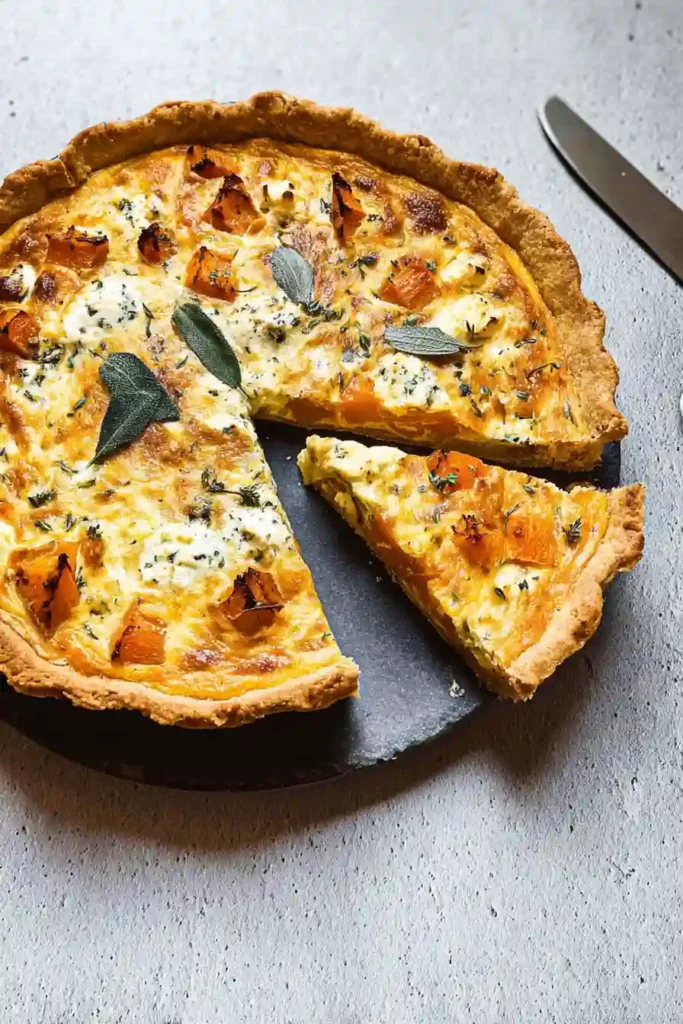 butternut squash quiche