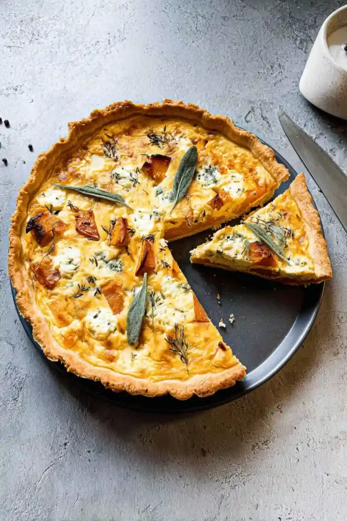 butternut squash quiche