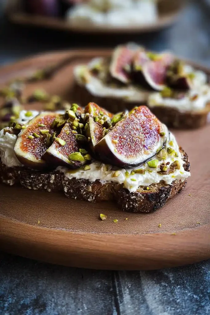 Fig Toasts with Pistachios and Whipped Feta
