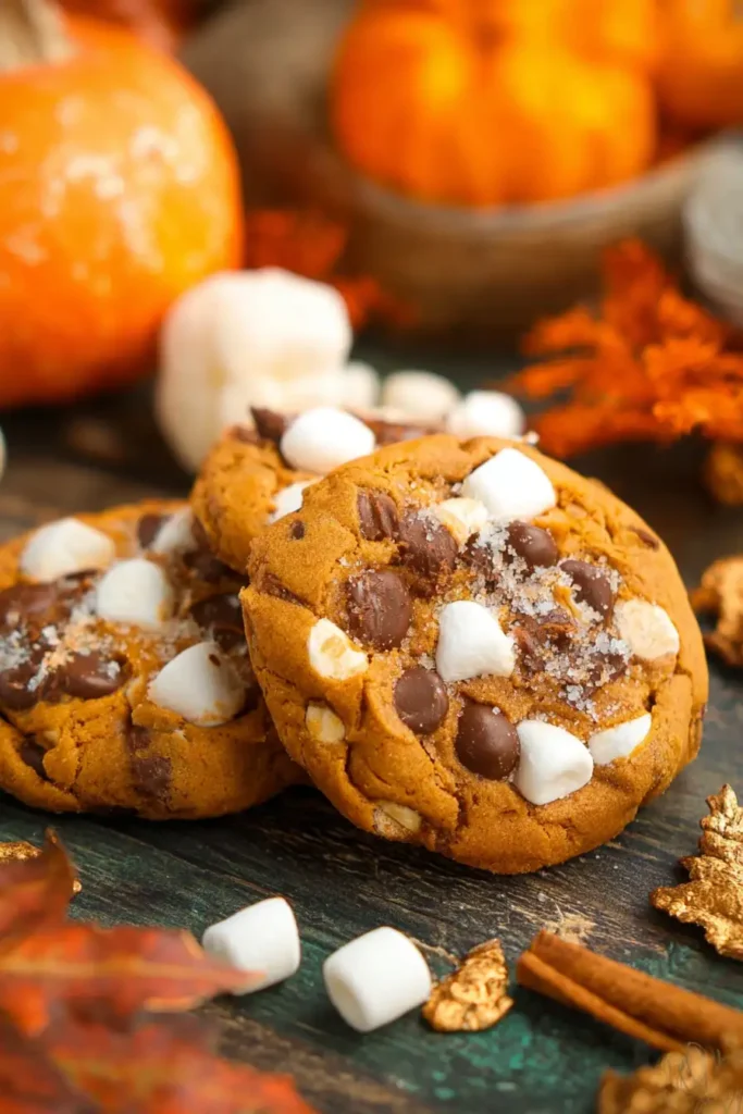 "pumpkin smores cookies
"