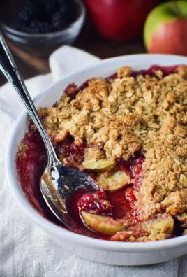 apple blackberry crumble