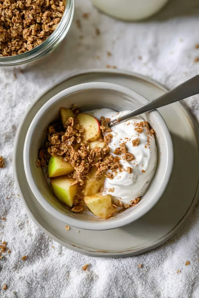 apple pie yogurt bowl