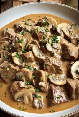 Beef Stroganoff with Creamy Mushroom Sauce