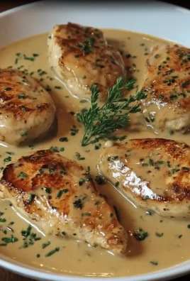 Chicken Fillets Flambéed in Cream Sauce