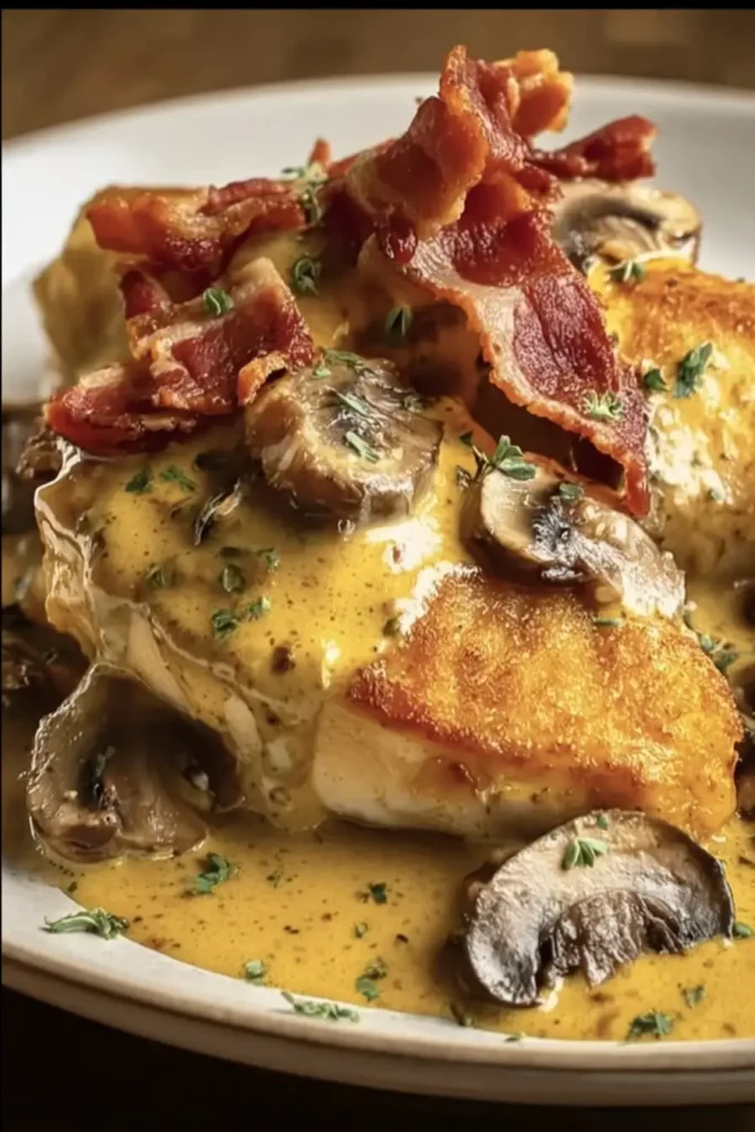 Chicken with Mustard and Bacon