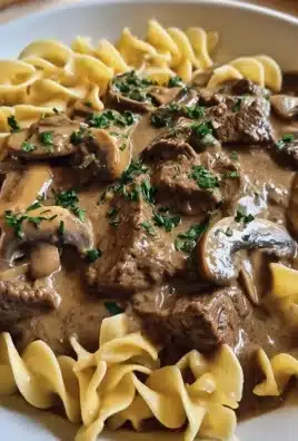 Creamy Instant Pot Beef Stroganoff with Mushrooms