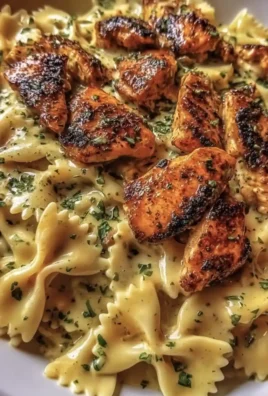 Garlic Butter Chicken Bowties with Mozzarella