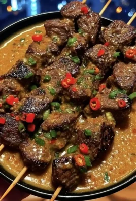 Korean BBQ Beef Skewers with Sweet Chili Sauce