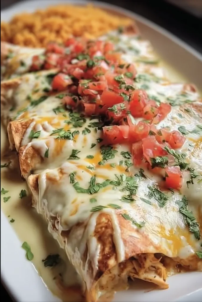 Queso Chicken Enchiladas
