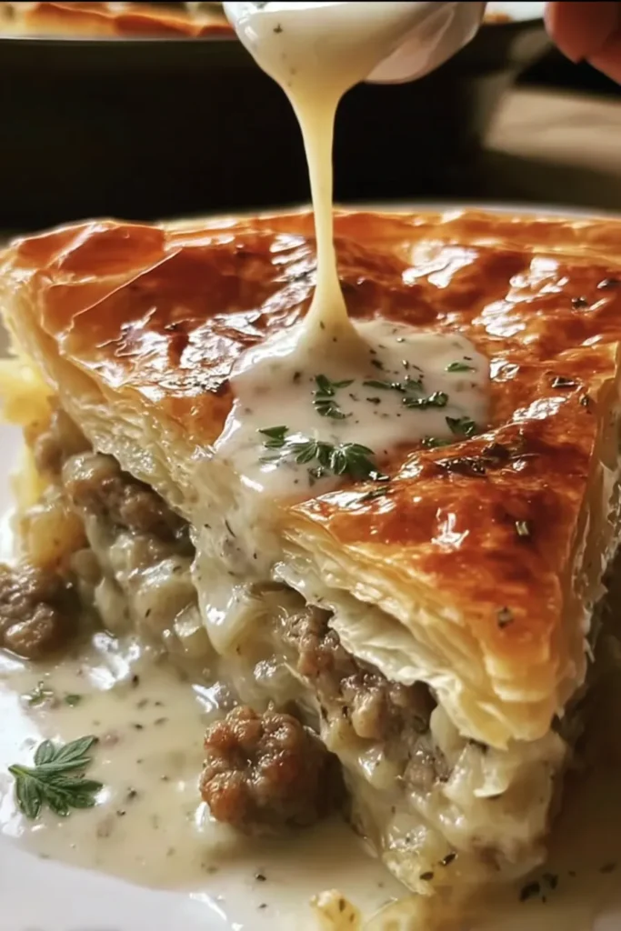 Sausage Gravy Puff Pie