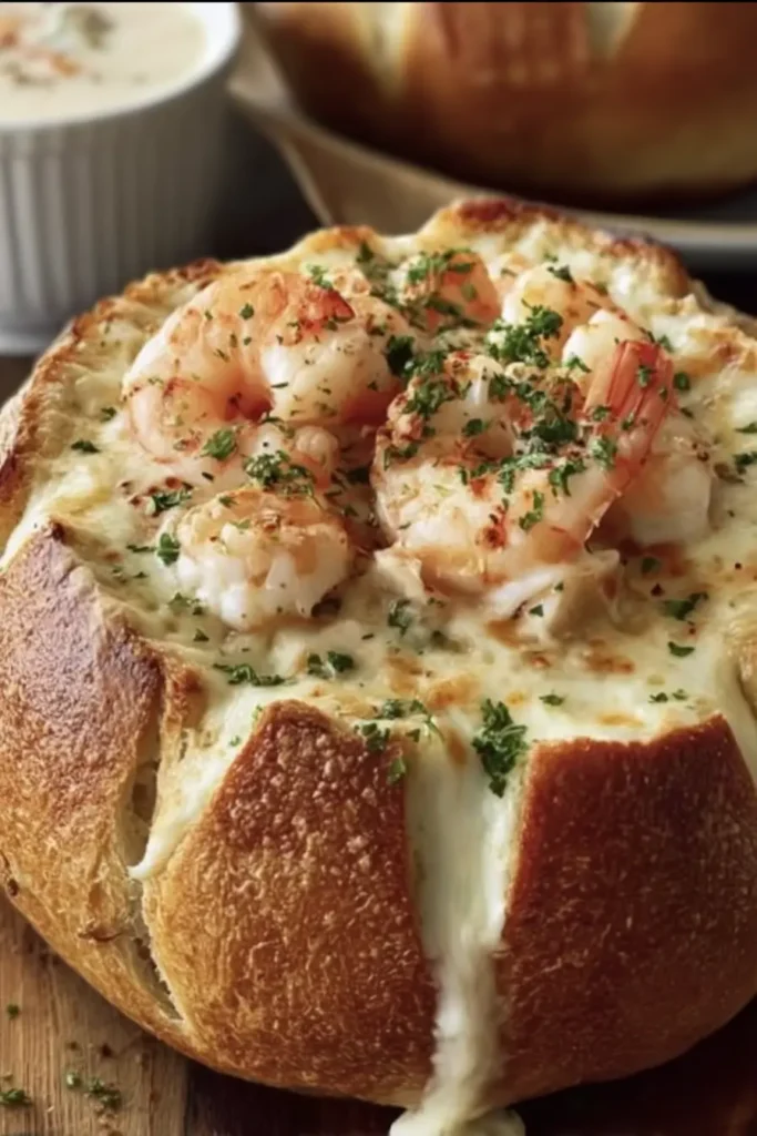 Stuffed Seafood Bread Bowl