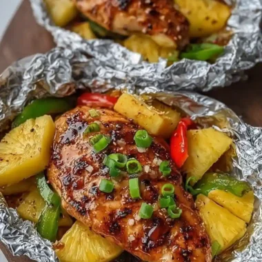 Teriyaki Chicken and Pineapple Foil Packets
