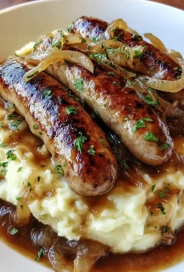 Bangers and Mash with Onion Gravy