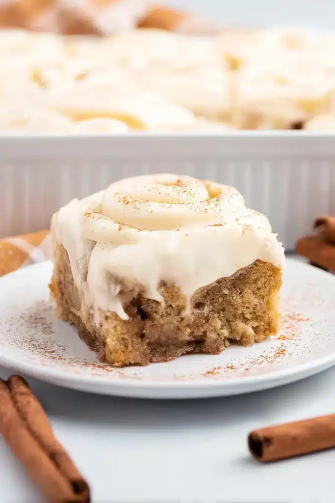 Cinnamon Roll Poke Cake